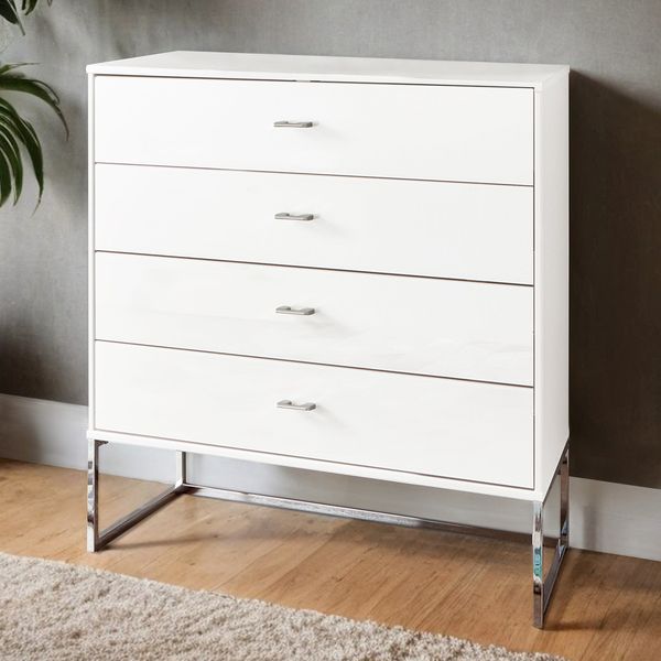 Kommode Doncaster mit Kufen und Schubladen Weiß