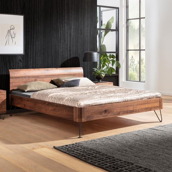 Bett Wisla Nussbaum Massivholz