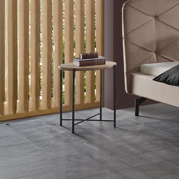 Bett-Beistelltisch Sotello Eiche Massivholz H 52cm