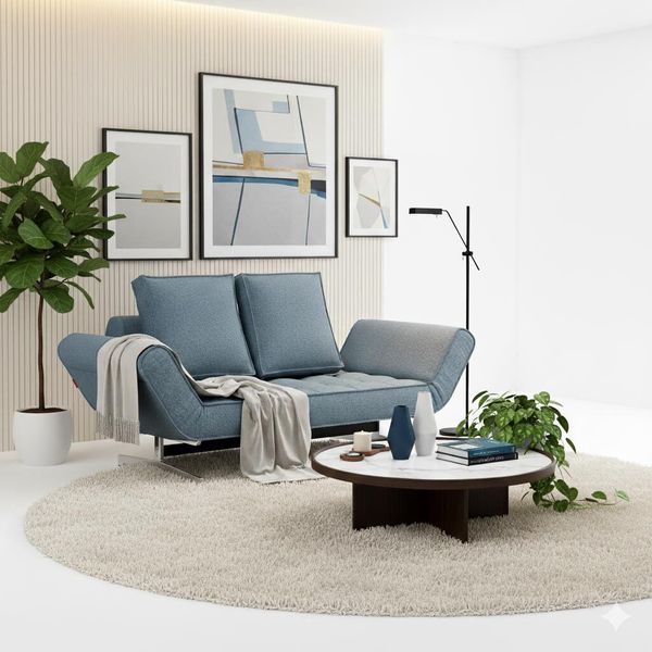 Schlafsofa Lampard Webstoff 210x93x67 cm