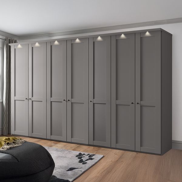 Drehtüren-Kleiderschrank Qamar H 216 cm
