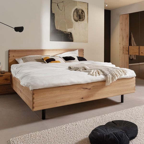 Bett Nivora Komfort Eiche teilmassiv