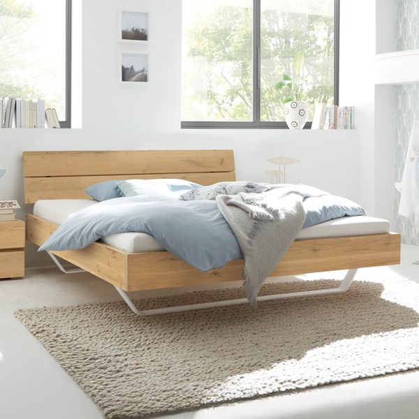 Bett Lunari Wildeiche Massivholz