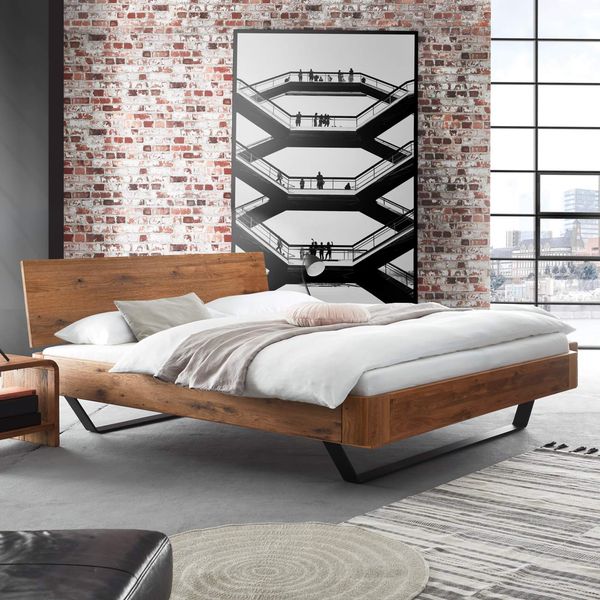 Bett Tepli Wildeiche Massivholz