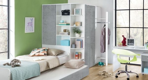 Eck-Kleiderschrank Porvenir begehbar