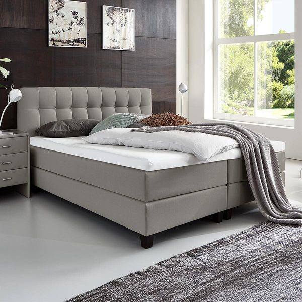 HOMELIV. Boxspringbett Luciano Webstoff