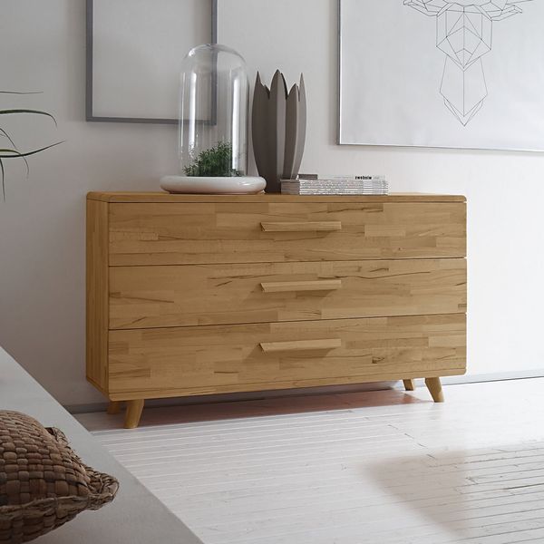 Kommode Minoa Kernbuche Massivholz mit Schubladen