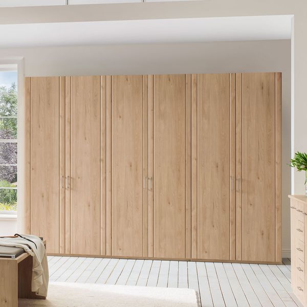 Drehtüren-Kleiderschrank Herdorf Eiche Dekor