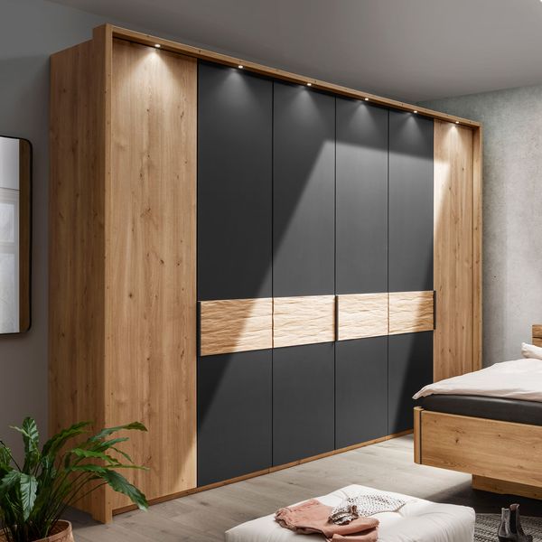 Drehtüren-Kleiderschrank Mateo Eiche Dekor