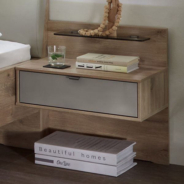 Schwebenachttisch Tiam Eiche Dekor