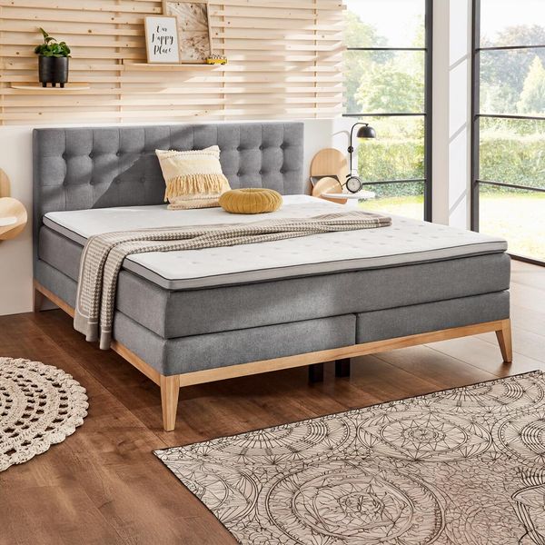 Boxspringbett Norel Webstoff 180x200cm