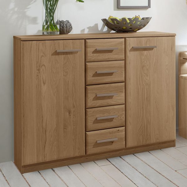 Kommode Bloomfield Eiche teilmassiv mit Schubladen