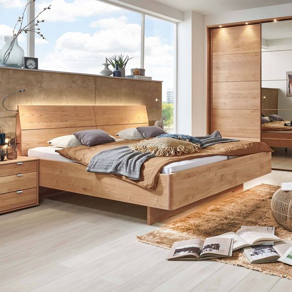 Doppelbett Nuria Komfort Erle Dekor
