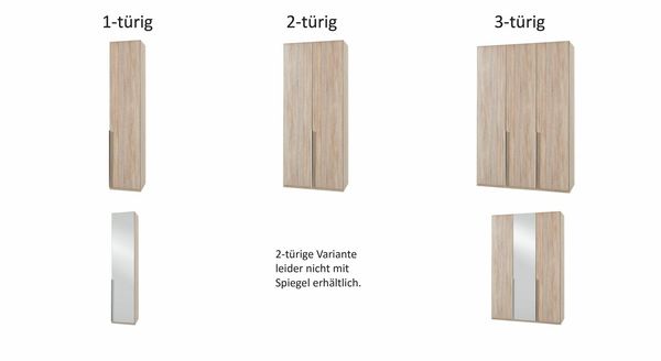 Drehtüren-Kleiderschrank Coreno Eiche Dekor