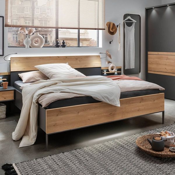 Bett Marcelino Eiche Dekor