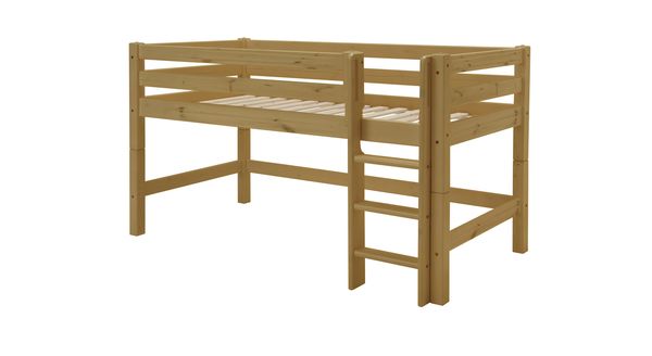 Mini-Hochbett Kids Paradise Kiefer Massivholz mit Lattenrost 90x200 cm