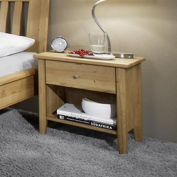 Nachttisch Roseville Kernbuche/Wildeiche Massivholz H 50cm