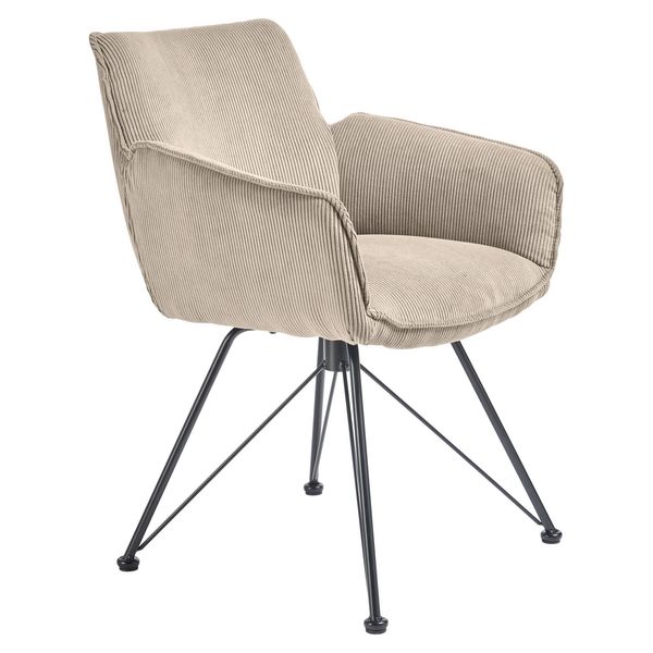 set one Armlehnstuhl Frisco Cord Designer-Gestell