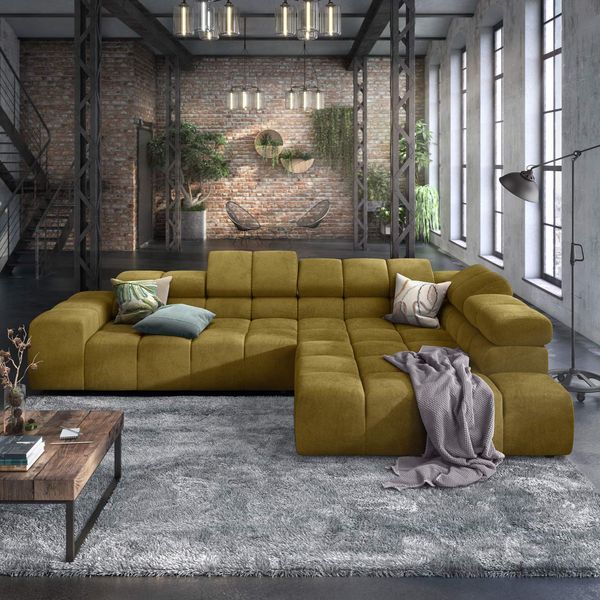 HOMELIV. Ecksofa Charlotta 319x215x82cm Feincord