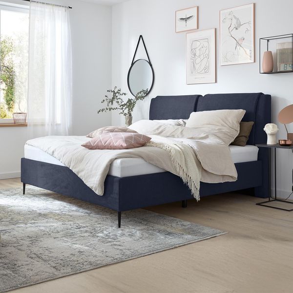 Musterring Polsterbett Elias Komfort Velours mit Kissen-Kopfteil