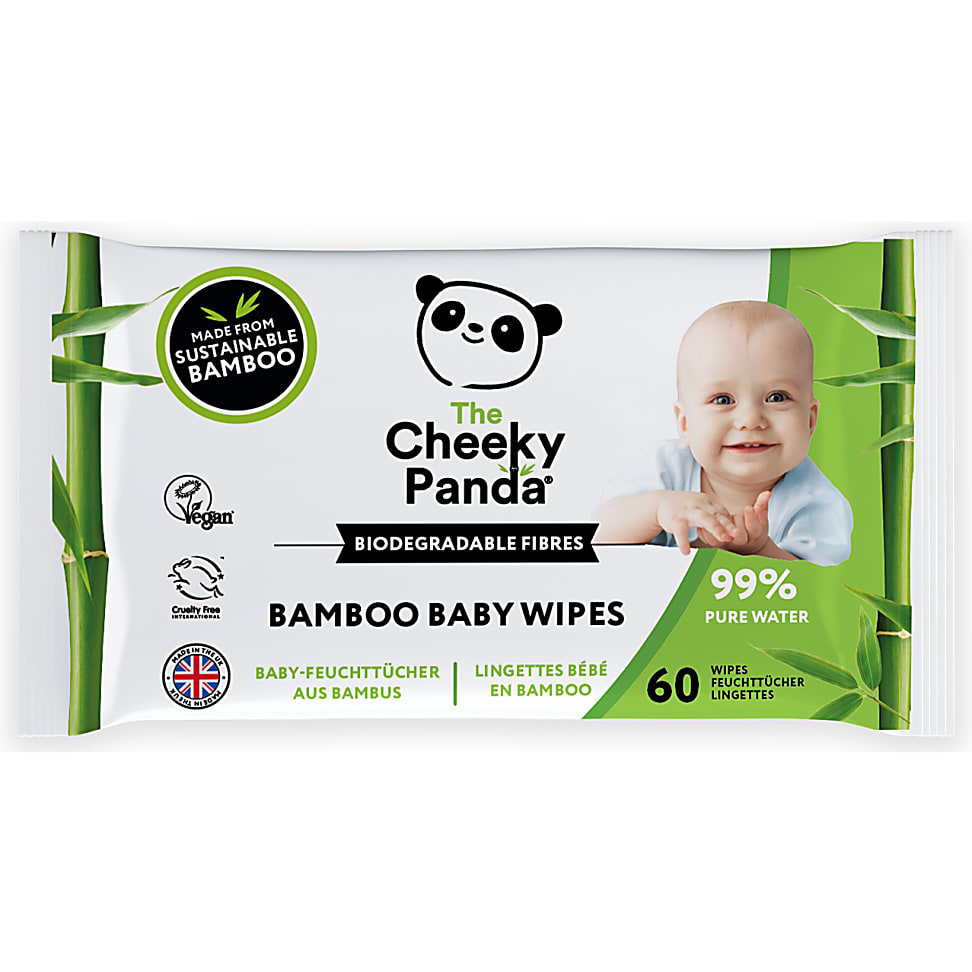 The Cheeky Panda Bamboo Baby Wipes - Baby Pflegetücher biologisch a...