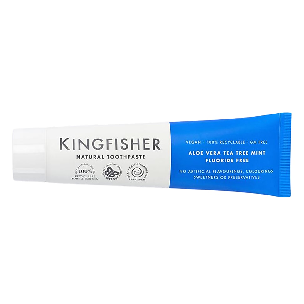 Kingfisher Zahncreme Aloe Vera Teebaum & Minze - Frei von Fluoriden