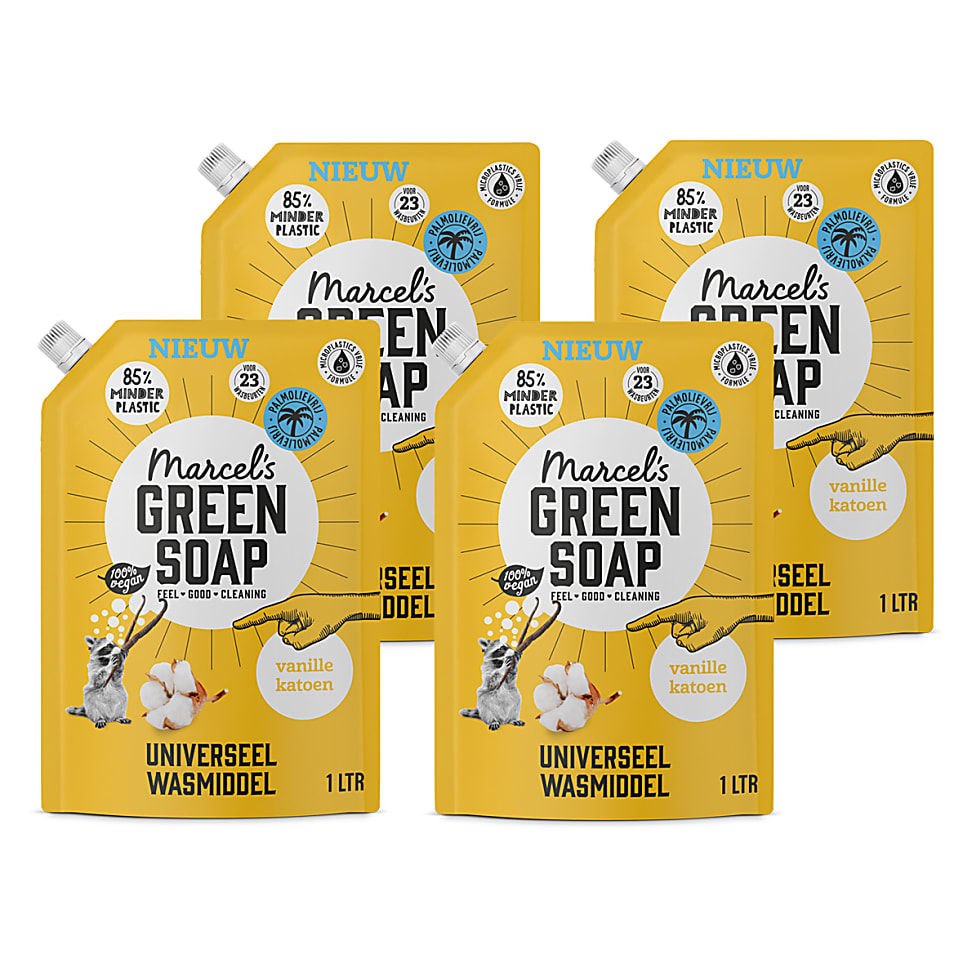 Marcel's Green Soap Waschmittel Nachfüllpack Vanille & Baumwolle (4...