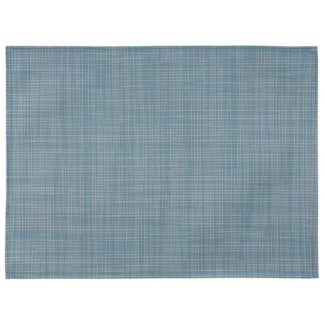 APS Tischset hellblau-weiß 45 x 33 cm aus PVC Platzset, 1 Stück, Tellerunterleger geflochten