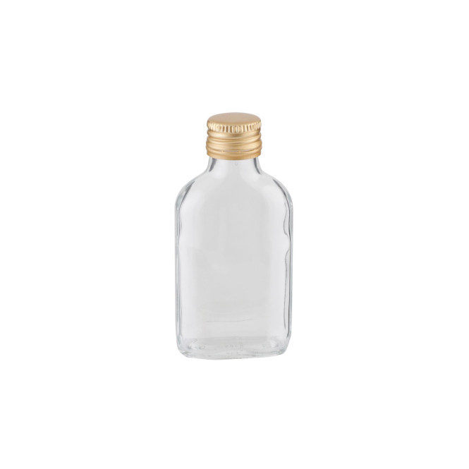 Axentia Glas-Taschenflasche 100 ml Trinkflasche mit Schraubverschluss 6 x 13 x 3 cm