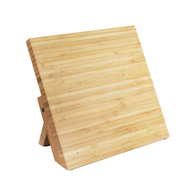 Axentia Magnet-Messerblock aus Bambus, 22 x 20,5 x 19 cm, für mehrere Messer von unterschiedlichen Größen, Magnet-Messerleiste, klappbar