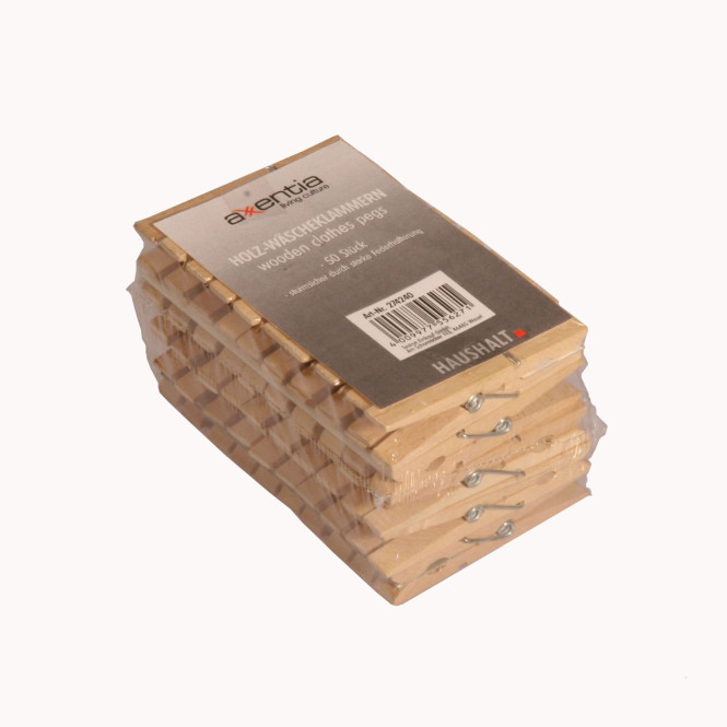 AXENTIA Wäscheklammern Holz 50 Stück