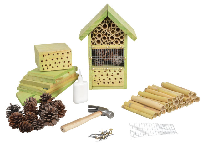 Esschert Design Insektenhotel für Kinder, zum selber bauen, 19 x 14 x 27 cm