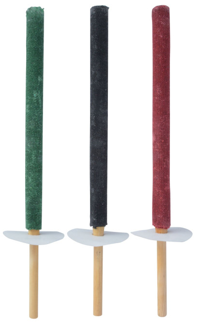 Esschert Design Wachstuchfackel 3er Set, Farbe sortiert, 3 x 3 x 50,5 cm, Gartendekoration, Gartenbeleuchtung, Gartenkerzen