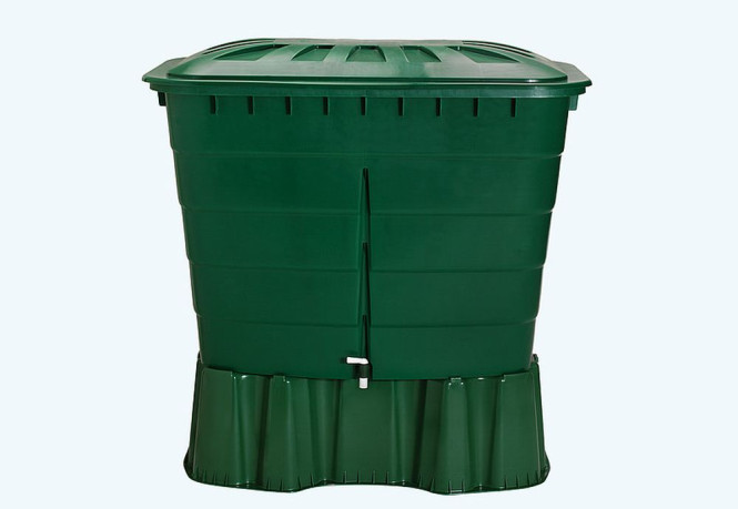 GRAF Regentonne-Unterstand für Tonnen, Regentonnen-Sockel, Regentonnen-Zubehör, bis 300l, eckig, Höhe: 33 cm, in grün