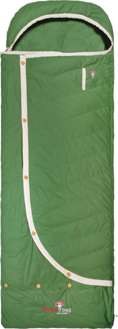Grüezi bag Biopod DownWool Nature Comfort 185 Hütten Schlafsack, 1950g, Packmaß 21x38 cm, bis 185 cm Körpergröße