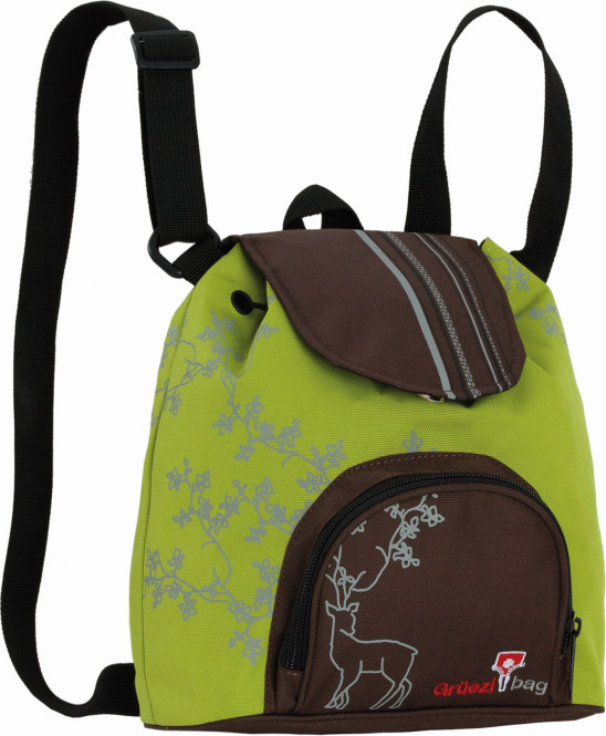 Grüezi bag Kulturbeutel Rucksack, Kultursackerl Umhängetasche, in grün, 23 x 12 x 23 cm