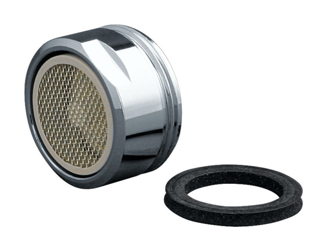 homeXpert Mischdüse Außengewinde M 24x1 mit Dichtungsring, Edelstahl Perlator für Wasserhahn Badezimmer Küche