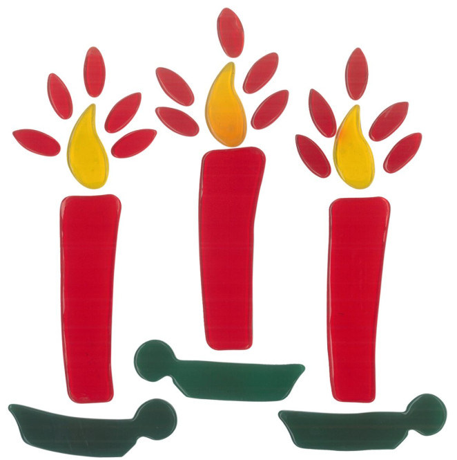 MagicGel Fensterbilder - Kerzen, Fensterdeko, Spiegeldeko