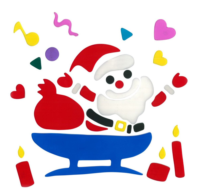 MagicGel Fensterbilder Weihnachten - Weihnachtsmix, Fensterdeko, Spiegeldeko