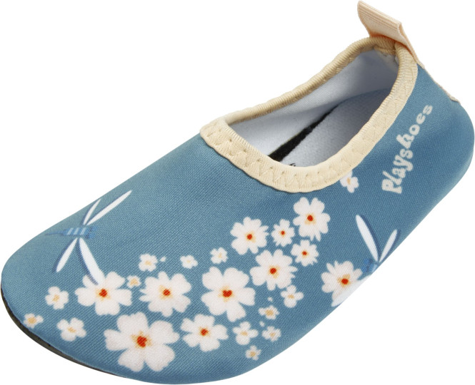 Playshoes Barfuss-Schuh Blümchen, Farbe: petrol, Größe: 18/19