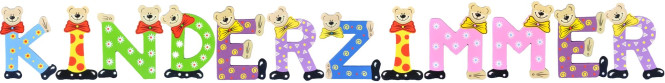 Playshoes Kinder Holz-Buchstaben Namen-Set KINDERZIMMER - sortiert
