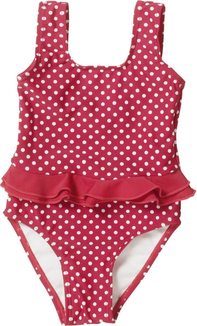 Playshoes UV-Schutz Badeanzug Punkte, Größe 134/140, in rot