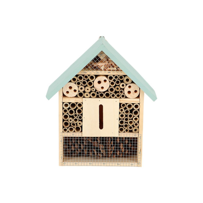 Rivanto® Basis Insektenhotel, Größe L, | 10 x 24 x H 28,5 cm, FSC-Holz, Nistkasten für Bienen, Käfer und andere Insekten