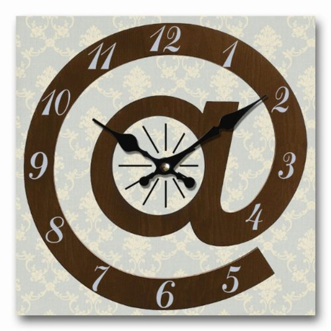 Rivanto® eckige Wanduhr, 30 x30 cm, Motiv Klammeraffe