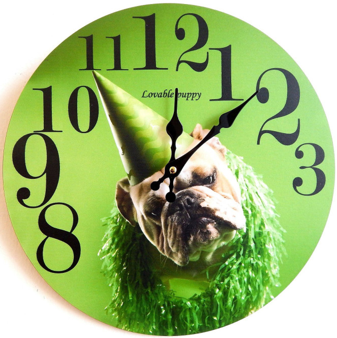 Rivanto® Wanduhr im Hunde Design