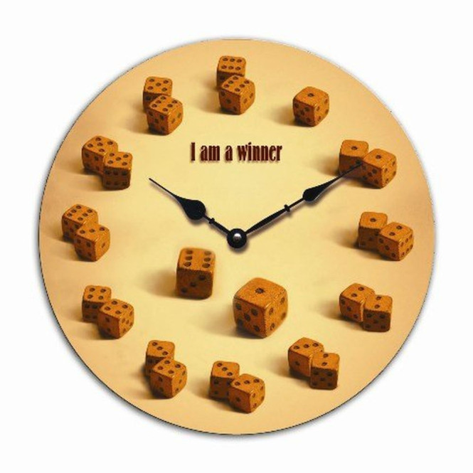 Rivanto® Wanduhr mit dem Motiv Würfel