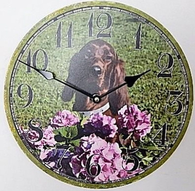 Rivanto® Wanduhr mit Hundemotiven