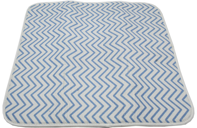 Steuber Abtropfmatte für Geschirr, Mikrofaser, 40 x 45 cm, blau-weiß gemustert