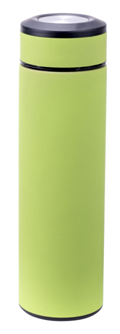 Steuber Edelstahl Thermoflasche mit Tee-Einsatz, 480 ml, grün