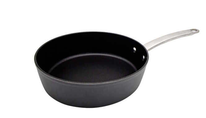 Steuber Premium Hochrandpfanne RECYCLED Ø28cm umweltschonend aus 98% recyceltem Aluminium, Antihaft-beschichtet, alle Herdarten, Backofen-geeignet